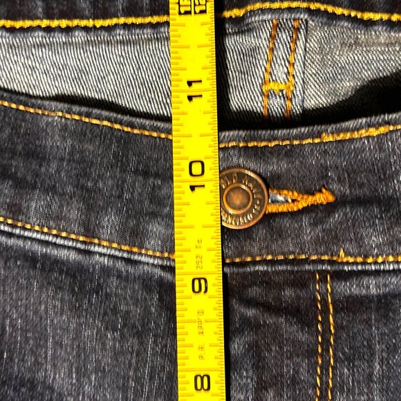 Womens Bootcut Jeans Size 16 Dark Wash Denim Mid-Rise Classic 5-Pocket Style - Picture 7 of 16